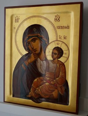 Panagia Paramythia Hand Painted Greek Orthodox Byzantine Icon on Wood