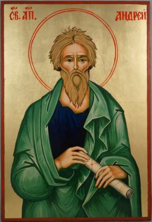 Saint Andrew the Apostle Large Hand Painted Orthodox Icon on Wood