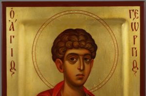 Saint George the Great Martyr Hand Painted Byzantine Orthodox Icon