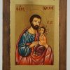 Saint Joseph and Baby Jesus Icon Hand Painted