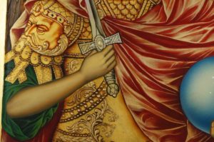 Saint Michael the Archangel Hand Painted Byzantine Icon Painted on Raised Border Panel