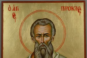 Saint Proclus of Constantinople Hand Painted Greek Orthodox Icon on Wood