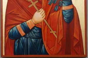 Saint Sebastian Large Hand Painted Orthodox Icon on Wood