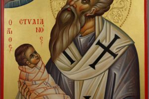 Saint Stylianos of Paphlagonia Hand Painted Orthodox Icon on Wood