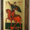St Demetrius on Horse small Hand Painted Icon on Wood