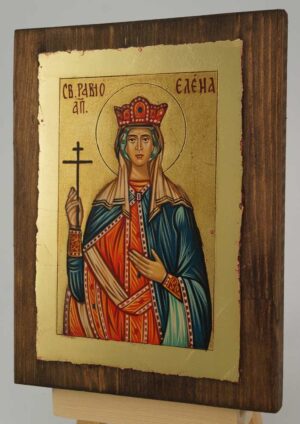 St Helen Equal to Apostles small Icon Hand Painted Byzantine Orthodox