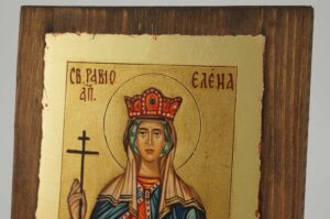 St Helen Equal to Apostles small Icon Hand Painted Byzantine Orthodox