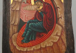 The Nativity of our Lord Jesus Christ Hand Painted Byzantine Orthodox Icon antique style
