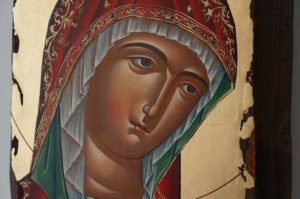 Theotokos Hand Painted Greek Orthodox Byzantine Icon