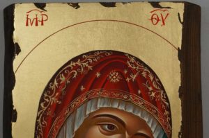 Theotokos Hand Painted Greek Orthodox Byzantine Icon