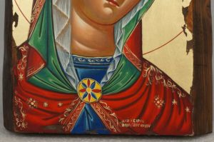 Theotokos Hand Painted Greek Orthodox Byzantine Icon