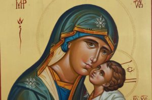 Theotokos Sweet Loving Hand Painted Icon Byzantine Orthodox