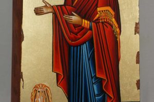 Virgin Mary Panagia Gerontissa Hand Painted Greek Orthodox Icon
