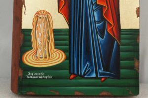 Virgin Mary Panagia Gerontissa Hand Painted Greek Orthodox Icon