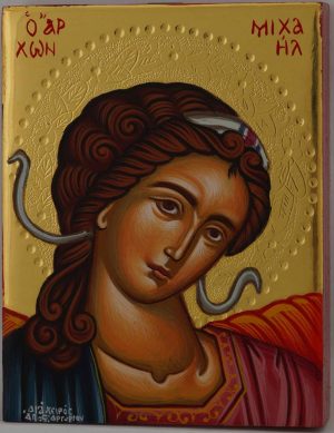 archangel michael miniature icon greek orthodox