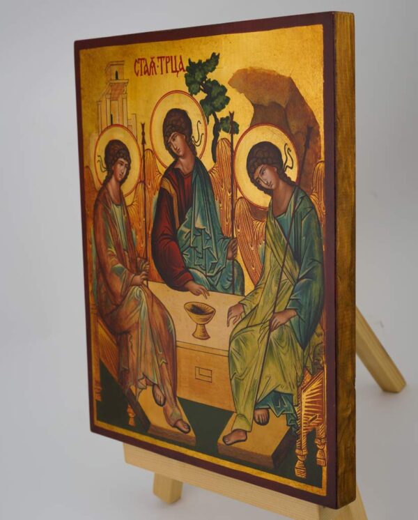 holy trinity (andrei rublev) icon hand painted orthodox
