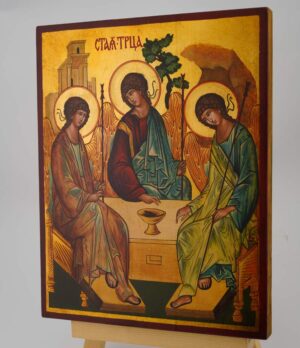 holy trinity (andrei rublev) icon hand painted orthodox