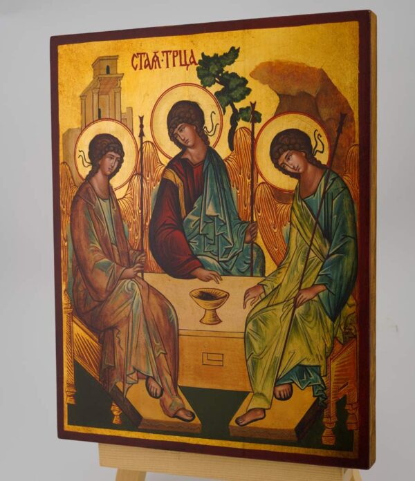 holy trinity (andrei rublev) icon hand painted orthodox