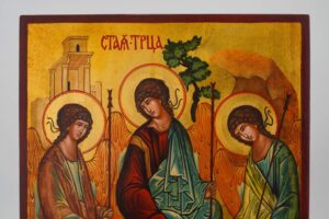 holy trinity (andrei rublev) icon hand painted orthodox