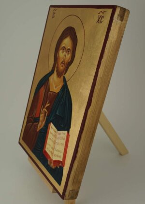 jesus christ our lord open book icon hand painted orthodox