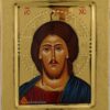 jesus christ pantocrator icon (polished gold) hand painted orthodox