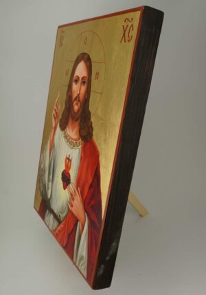 jesus christ sacred heart icon large size catholic hand painted