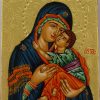 our lady eleusa icon hand painted greek orthodox