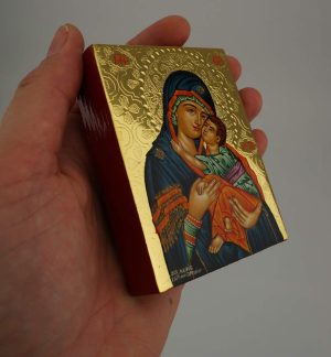 our lady eleusa icon hand painted greek orthodox