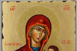 panagia portaitissa icon hand painted greek orthodox