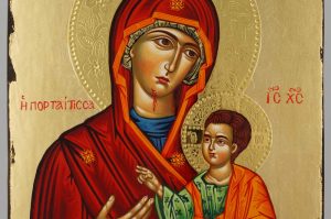 panagia portaitissa icon hand painted greek orthodox