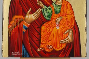 panagia portaitissa icon hand painted greek orthodox