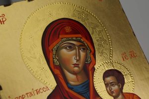 panagia portaitissa icon hand painted greek orthodox