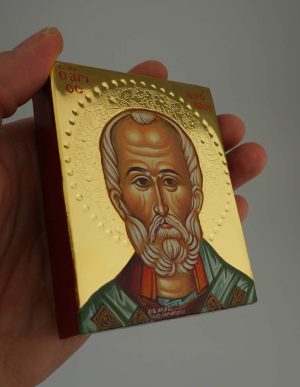 saint nicholas of myra icon hand painted greek orthodox