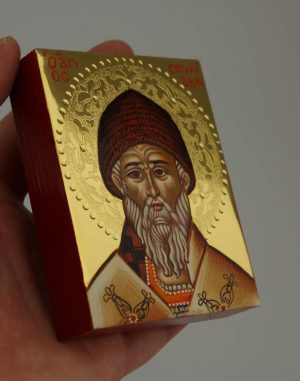 saint spyridon icon hand painted greek orthodox