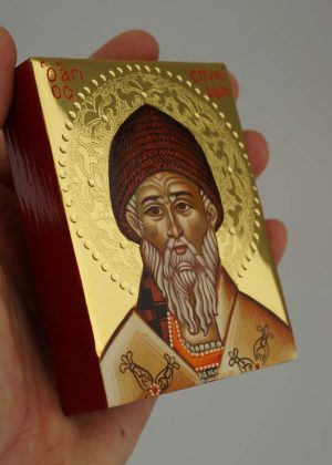 saint spyridon icon hand painted greek orthodox