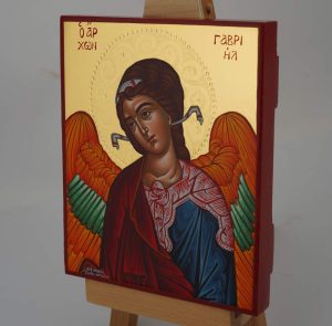 st archangel gabriel icon hand painted greek