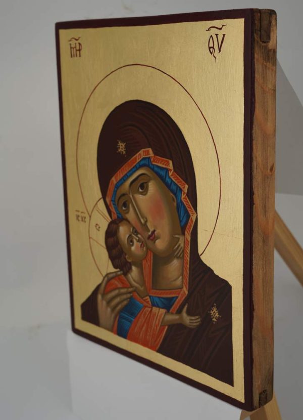 theotokos of vladimir icon hand painted orthodox