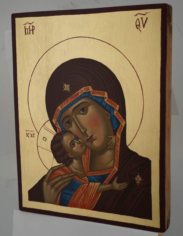 theotokos of vladimir icon hand painted orthodox