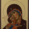 theotokos of vladimir icon hand painted orthodox