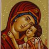 virgin mary eleusa icon miniature hand painted greek orthodox