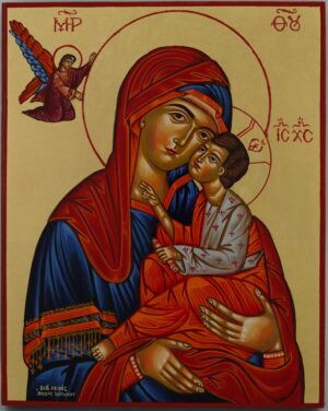 virgin mary tenderness icon hand painted orthodox