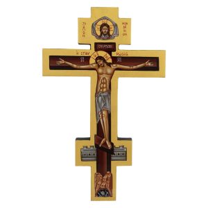 hand painted wall crucifix mandylion