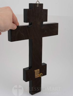 hand painted wall crucifix mandylion
