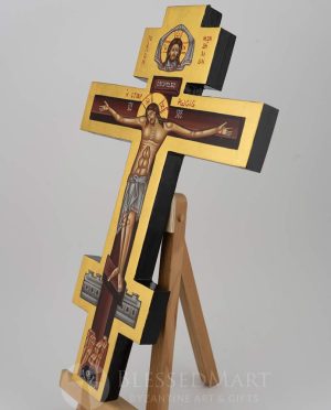 hand painted wall crucifix mandylion