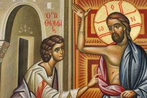 Doubting Thomas Hand Painted Orthodox Icon Touch of Thomas
