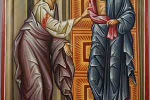Doubting Thomas Hand Painted Orthodox Icon Touch of Thomas