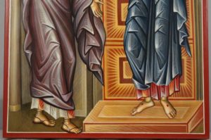 Doubting Thomas Hand Painted Orthodox Icon Touch of Thomas