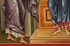 Doubting Thomas Hand Painted Orthodox Icon Touch of Thomas