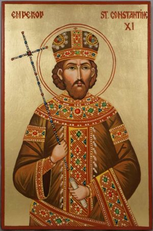 Emperor St Constantine XI Hand Painted Orthodox Icon