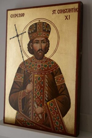 Emperor St Constantine XI Hand Painted Orthodox Icon